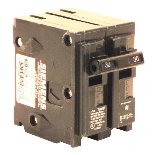 Circuit Breaker, QP Series, 30A, 2 Pole, 120/240V AC, 10kA